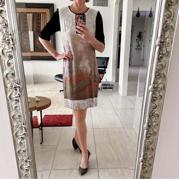 Nice Things by Paloma Knee Length Shirt Dress Abstract Art Size 6 - Picture 1 of 10